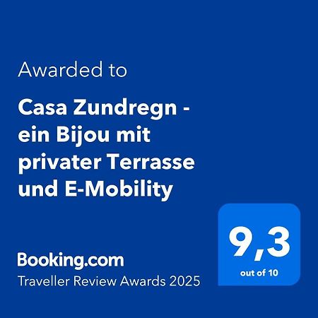 Casa Zundregn - Ein Bijou Mit Privater Terrasse Und E-Mobility Apartment Savognin Luaran gambar